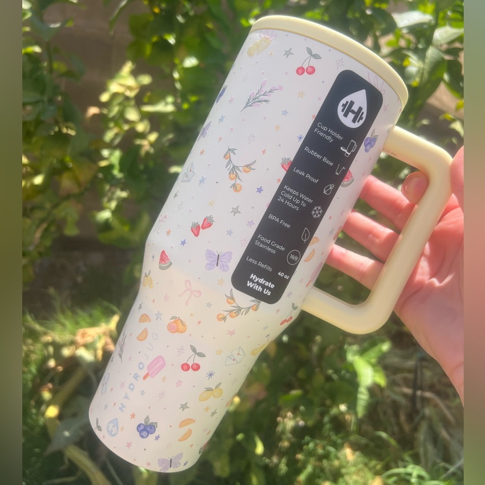 Hydrojug x Acta Berries and Cream 40oz Traveler Tumbler